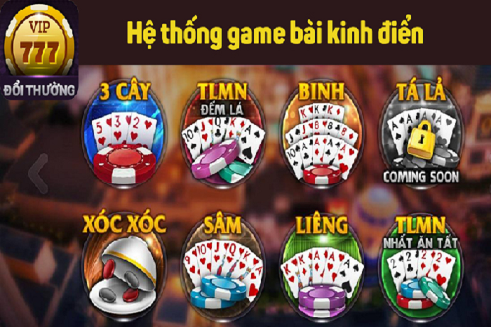 Vip777 – cổng game bài đổi thưởng khuấy đảo làng giải trí